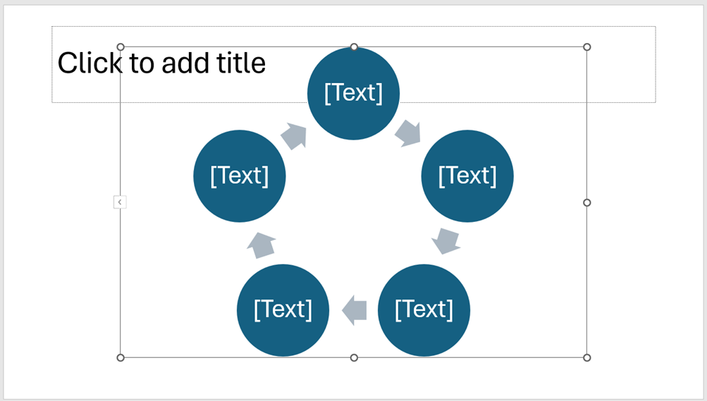 Inserting Cycle SmartArt Diagrams first way screenshot 2