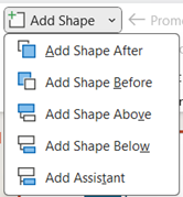 Inserting Hierarchy SmartArt Diagrams adding shapes screenshot