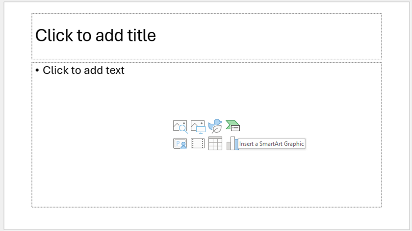 Inserting Hierarchy SmartArt Diagrams second way 1 screenshot